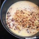 Fregola sarda, gorgonzola dolce a sušená rajčata