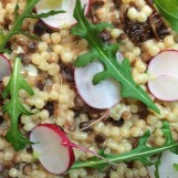 Fregola sarda, gorgonzola dolce a sušená rajčata