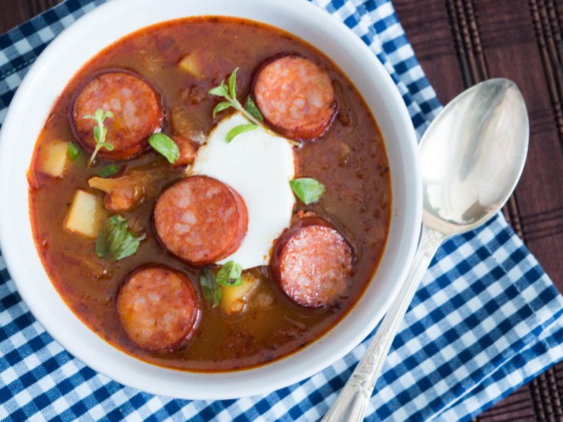 Sauerkraut soup with sausage and smoked paprika - Oh My Chef